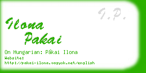 ilona pakai business card